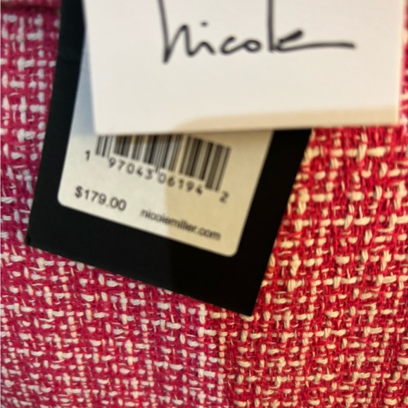 Nicole Miller Pink Tweed Dress with Gold Accents - Picture 8 of 16